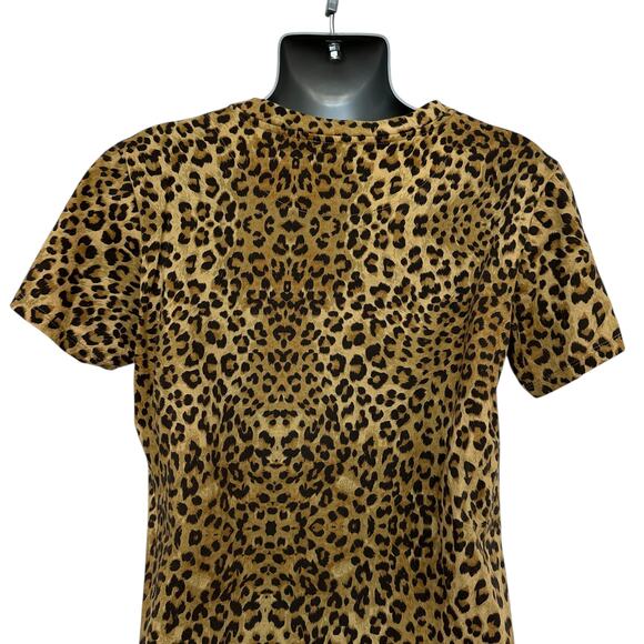 Fiorucci Graphic Tee Leopard Print Cherubs Angels T-Shirt Top Womens Size Medium - Picture 6 of 9
